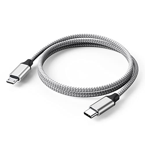Image of DteeDck USB C to Micro USB Cable 3.3ft, 16W Charging & 480Mbps Data Transmission MicroUSB to USB Type C Cord 1M