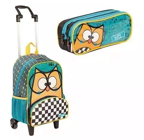 Kit Mochila Rodinha Biel M Sestini 19y Corujinha Estojo 2019