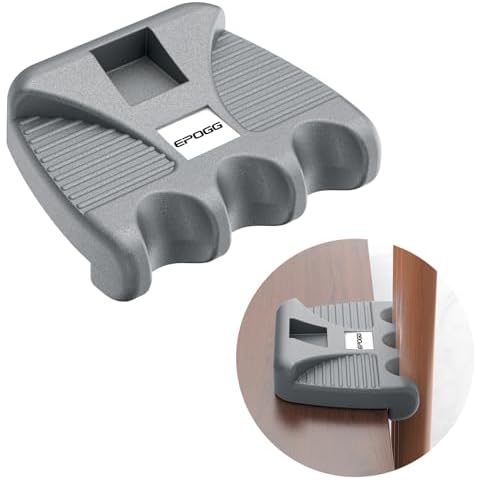 EPOGG Cue Stick Holder, Portable Weighted Billiard Cue Rack with Chalk Holder, Pool Cue Holder Grey (3 Holes) Cover