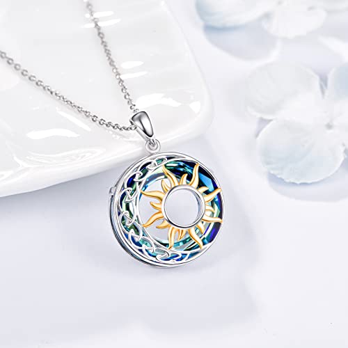 Dreamboat Sterling Silver Sun Moon Necklace for Women Crescent Moon Sun Necklace Celestial Jewelry Gifts2