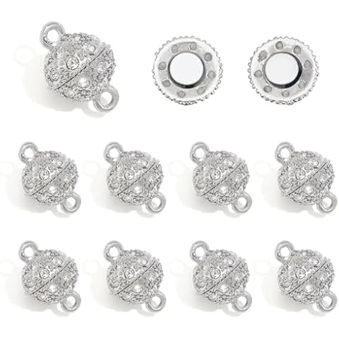 PH PandaHall Round Rhinestone Clasps for Crafts Cover