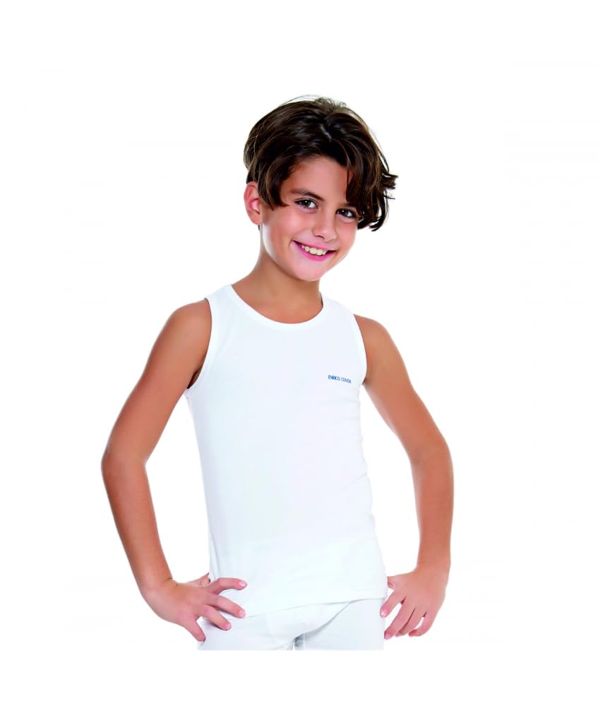 Enrico Coveri Canotta Bimbo/Ragazzo in Cotone Elasticizzato Confezione da 3