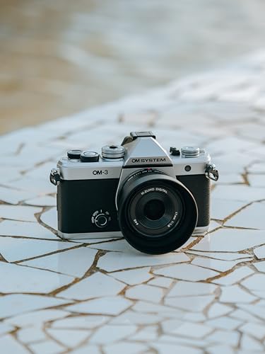 Image of OM SYSTEM Olympus OM-3 Silver Micro Four Thirds System Travel Camera Weather Sealed 5-Axis Image Stabilization with OM SYSTEM Olympus M.Zuiko Digital 17mm F1.8 II for Micro Four Thirds Camera System