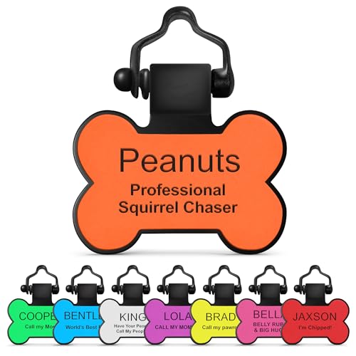 ORANGE DOG TAG Personalized Engraved ID Tag