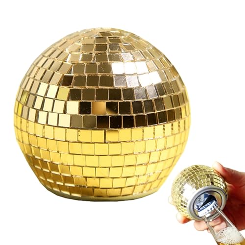 tongfeng Abridor de cerveza, atrapador de botellas en forma de bola de discoteca, diseño de apertura rápida, abridor sin escape para tapa de sacacorchos, hogar, cocina, fiestas, para hombres y mujeres