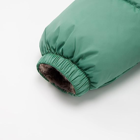 Baby Winter Fleece Coat Kids Boys Jacket Outwear Girls Padded Clothes Green 1-2 Years - Image 7