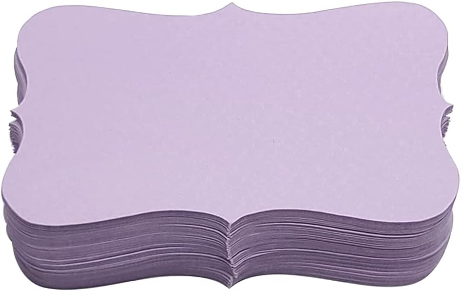 PPAPPAPPIYO 3.5x2 Ornate Frame Index Cards 180gsm 100 Pack (Lavender)
