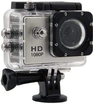 Champkia 1080P Full HD Water Resistant Sports Action Camera for Android, iOS Smartphones (12 MP, Black)