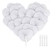 Sweelov 36 STK. Fächer Hochzeit Papierfächer Herzförmiges Weiß Papierfächer Faltbar Taschenfächer für Hochzeit Bevorzugung Party Beutel Füller