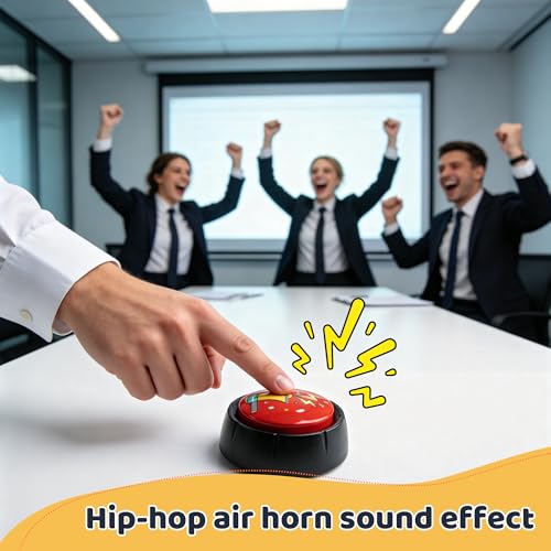 Image of MyMealivos Air Horn Sound Button - Hip Hop Button for Hype up Office, Warm up Patry, Prank Noise Maker