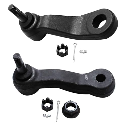 Image of Detroit Axle - 10pc Front End Suspension Kit for 1999-2006 Chevy Silverado 1500 GMC Sierra 1500, 2000-2006 Yukon XL Suburban 1500 Tahoe Upper Control Arms Lower Ball Joints Tie Rods Pitman Idler Arm