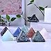 QLRSUXN Opal Healing Crystal Pyramid,Natural Stone White Pyramid for Meditation, Reiki Energy, Chakra Balancing,Energy Enhancement Great Gift for Home Decor, Office Desk, and Spiritual Practices