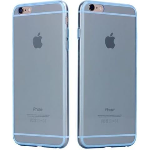 Copatchy Crystal Clear Ultra Slim Rubber Silicone bumber Phone case for iPhone 6 or 6s (Blue) Cover