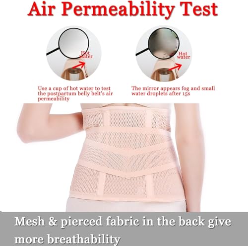 Image of Trendyline Postpartum Belly Band Support: 2 Adjustable Straps for Abdomen Compression | Helps Relieve Incision & Back Pain After C-Section during Getting Up, Coughing & Breastfeeding (Nude, Medium)