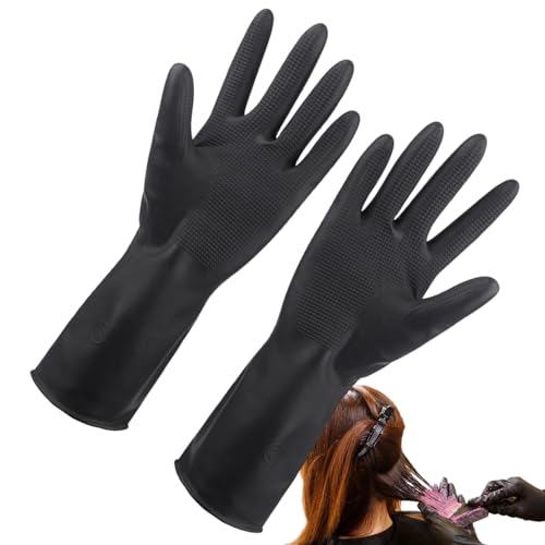 Generisch Guantes para teñir el cabello, suministros de peluquería, guantes de látex, para trabajos de cocina, laboratorio, barbacoa, trabajos de pintura, limpieza, lavado de platos, área de cuidado