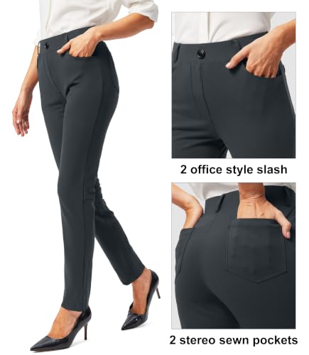 Womens Yoga Dress Pants with Pockets Stretch - image 3