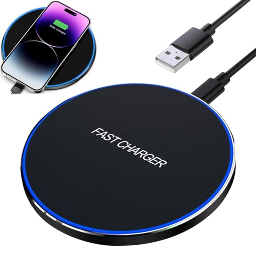 ZUOQIANG Wireless Charger, 15W Wireless Charging Pad with Phone 14/13/12/11/Pro Max/XR/X/Plus, Compatible Wireless charger Samsung Galaxy S23/S22/S21 Phone Charger Wireless Accessories（Black）