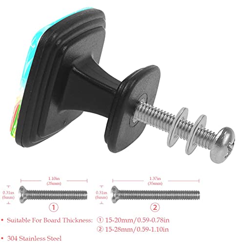 Kabinet knoppen, mooie kaart binnen schrift, deur lade dressoir keuken knop 4 pack vierkante handgrepen kristal glas… - Afbeelding 4