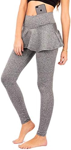 DEAR SPARKLE Skirted Leggings for Women | Yoga Tennis Golf Pants with Skirt  Pockets + Plus Size (S9) (Charcoal, X-Large) : Amazon.sg: Sporting Goods
