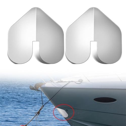 Boot Kielschutz 2 Stück Edelstahl Kielschutz Verschleißfest Bogenschutz für Schiffe Marine Boot mit Spiegelpoliert 9 x 8,75 Zoll
