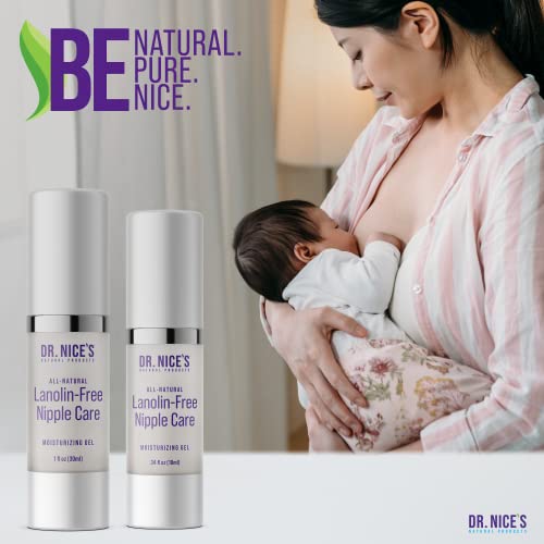 Dr. Nice's Moisturizing Gel - Lanolin-Free Nipple Cream for Breastfeeding - Nursing Essentials With Instant Cooling Relief for Sore Nipples - Water-Based Moisturizer Safe for Mom & Baby - (1 Fl. Oz) - Image 4