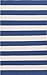 Frontier Collection 100% Wool Area Rug In Blue Corn And White Design By Surya