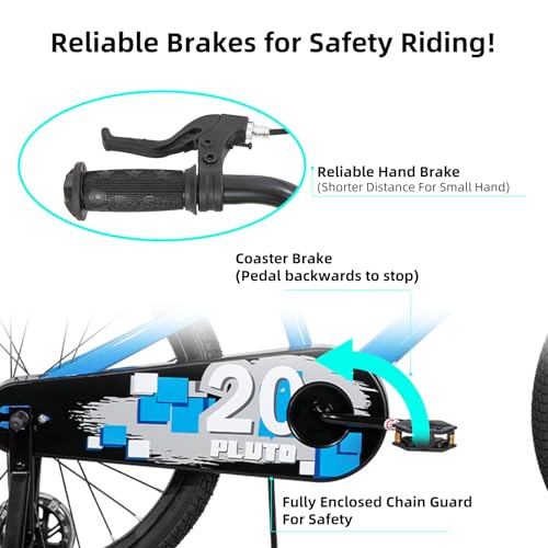 image for JOYSTAR 20 Inch Kids Bike with Training Wheels 20Inch Boys Bike for Ag