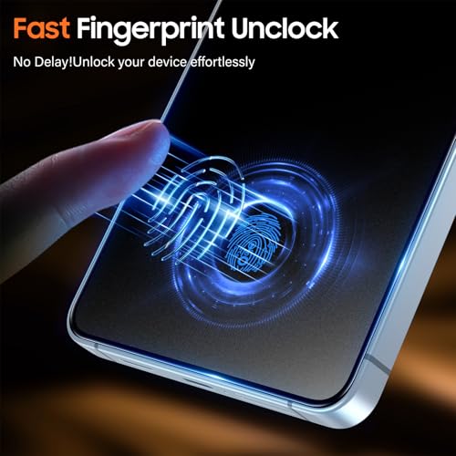 Image of UniqueMe 2 PACK for Samsung Galaxy S26 Plus Matte Privacy Screen Protector | Anti-Glare, Anti-Fingerprint, Fingerprint Unlocking, Easy Installation, Bubble-Free, 9H Hardness, Tempered Glass