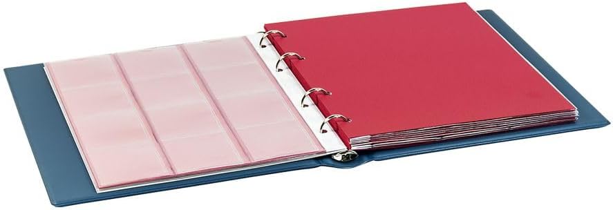 Lindner 1106EK-B Set: Karat-Münzalbum Classic mit Schutzkassette mit Griffmulden, Blau
