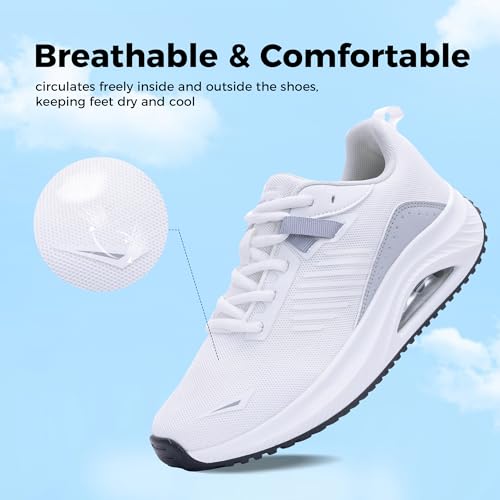 Womens Walking Shoes Orthotic Plantar Fasciitis Tennis Fashion Sneakers with Arch Support for Foot Pain Relief All Day Standing US 6-113