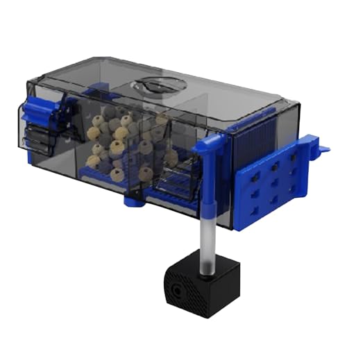 アクアリウム用フィルター 多機能静音 コンパクト ブラック 20-50cm対応 海水 エビ ベタ 亀 (4フレーム)