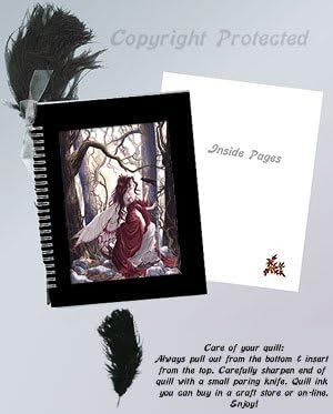 Nene Thomas Always Print Blank Book Diary Journal with Feather Quill