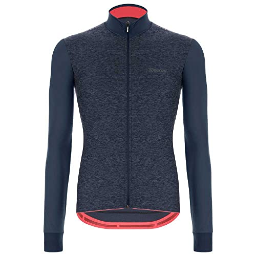 Santini Camiseta de Manga Larga Marca Modelo Colore Puro - Maglia Manica Lunga