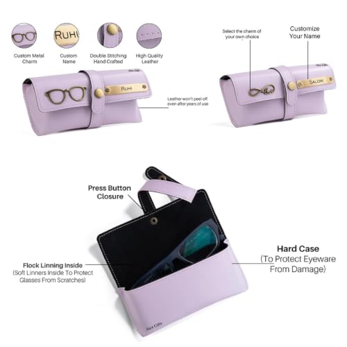 Image of AICA Personalized Name & Charm Sunglass Cover Giftset for Women