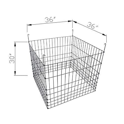 Garden-Wire-Compost-Bin-36x36x30-inches-Black-Garden-Bed-Fencing