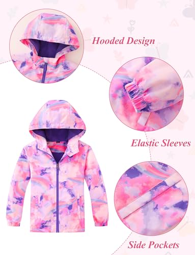 Happy Cherry Kids Rain Jackets Hood Lightweight Raincoats Fleece Lined Cycling Windproof Coat Windbreaker3