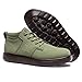 FLYLAND Men's Fashion Sneakers Chukka Boots Lace Up Leather Ankle Dress Boot Lightweight Walking Driving Shoes Amy Green 8.5