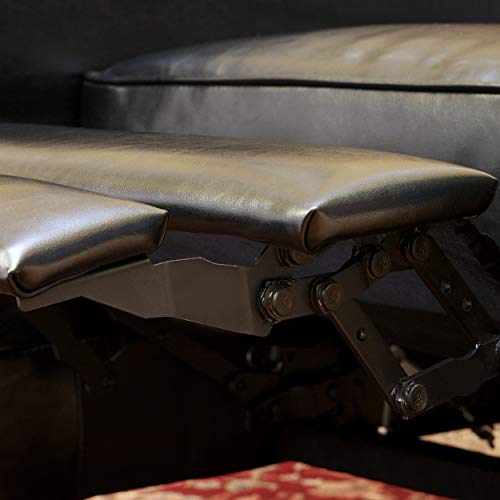 Sillón reclinable piel negro compacto miniatura 7