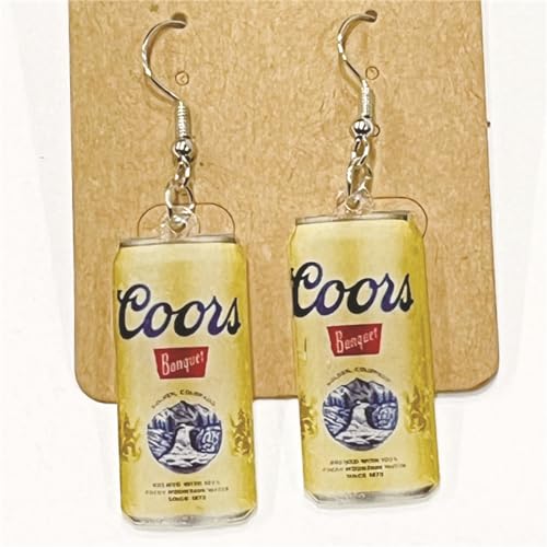 WCRAZYE Funny Beer Bottle & Mug Earrings - Drinks Bottle Drop Dangle Earrings - Creative Food Jewelry4