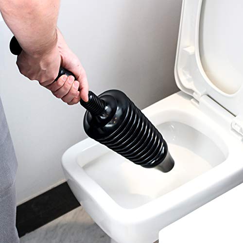 Toilet plunjer, krachtige WC plunjer Flexibele afvoer plunjer met sterke balg ontwerp, Toilet Unblocker Loodgieters Plunjer voor het deblokkeren van alle soorten Toiletten, Clear & Deblock Tough Drain Blockages - Afbeelding 4