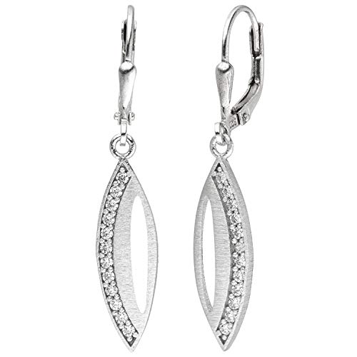 Jobo Damen-Ohrringe hängend aus 925 Sterling Silber mit 24 Zirkonia