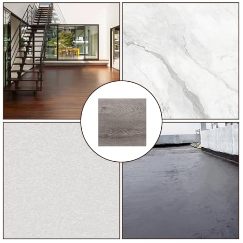 LDXDRU 40 Pack Self Adhesive Floor Tile, 30 x 30CM Grey Wood Pattern Peel and Stick Floor Tiles, Moisture-Proof Vinyl Flooring Stick On Floor Tiles for bathroom Kitchen Living Room and Bedroom - Image 6