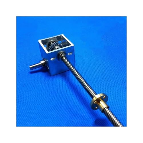 Angle Steering 1 to 20 Worm Gear Reversing Reducer Commutator T8 Screw Rod 8mm Shaft Right Angle Transmission Device Gearbox Driving Change(300mm Long)
