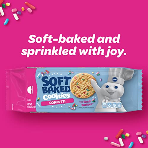Pillsbury Soft Baked Cookies, Confetti, 9.53 Oz, 18 Ct #TOP3