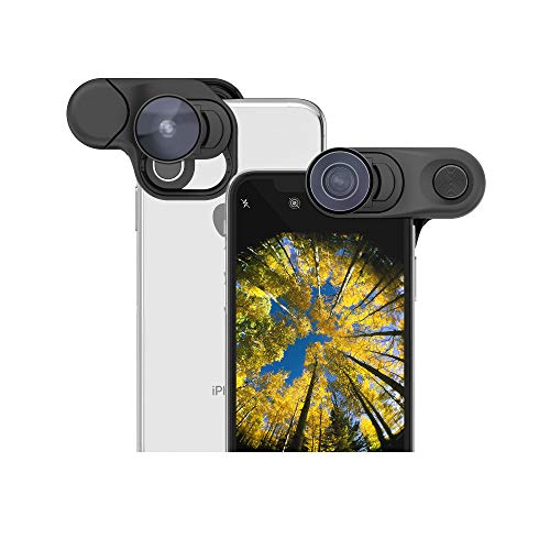 Olloclip - Clip with Fisheye, Super Wide and Macro 15x Lenses | Increase The Quality of Photos and Videos | Ideal for Group Selfies and Landscapes | Compatible only with iPhoneXS