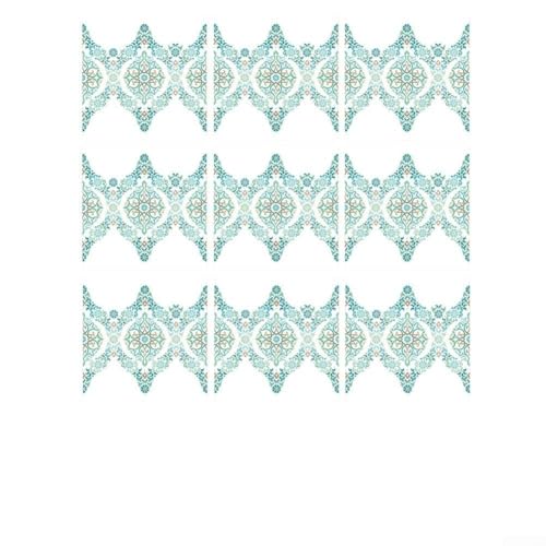 Paquete de 10 azulejos de mosaico para baño y cocina, pared o suelo, fácil de despegar e instalar (10 x 10 cm, MZ-6-093)