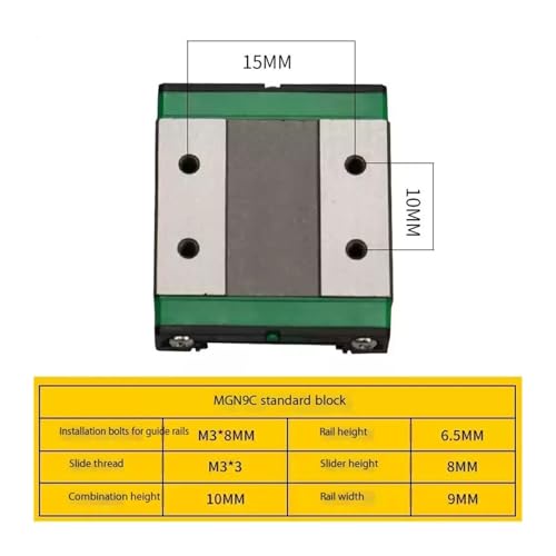 Rail linéaire MGN9 de 700mm pour une impression 3D fluide sans vibration