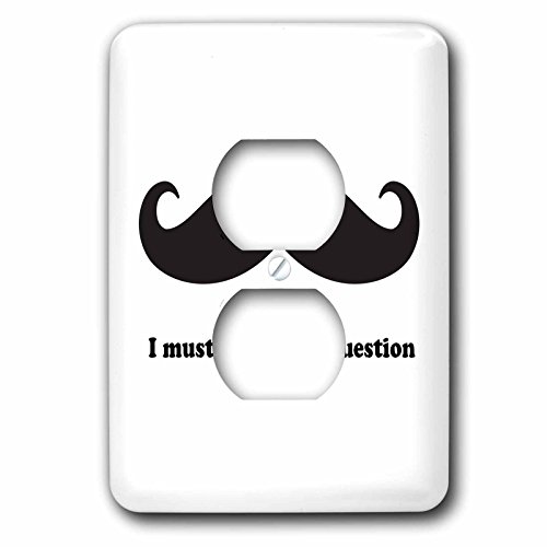 2 Prise Multicolore plaque décorative murale interrupteur design moustache 3dRose LSP_107316_6