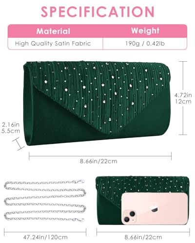 Image of TINDTOP Evening Clutch Purses for Women Handbags for Formal Wedding Party Cocktail Prom Crossbody Shoulder Envelope Bag | for Formal Wedding