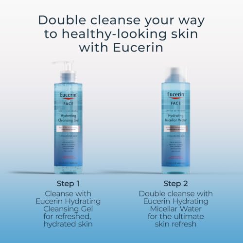 Eucerin Face Gentle Cleansing Hydrating Micellar Water, 13.5 FL OZ | Skin Cleansing Micellar Water with Hyaluronic Acid, Face Cleanser, Makeup Remover, All Skin Types, Fragrance Free, Non-Drying - image 7